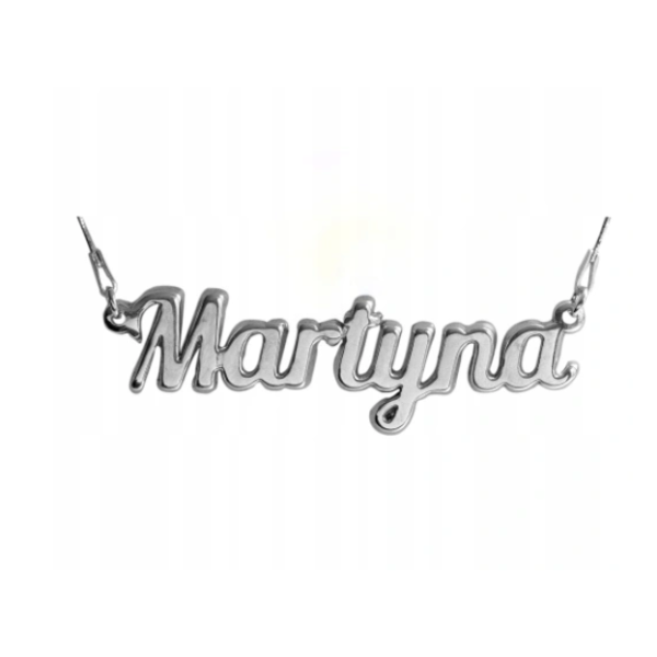 Naszyjnik srebrny rodowany Martyna