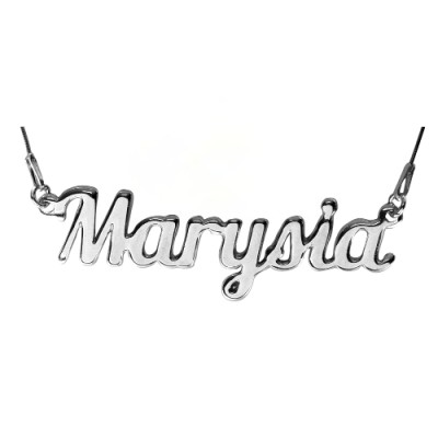 Naszyjnik srebrny rodowany Marysia