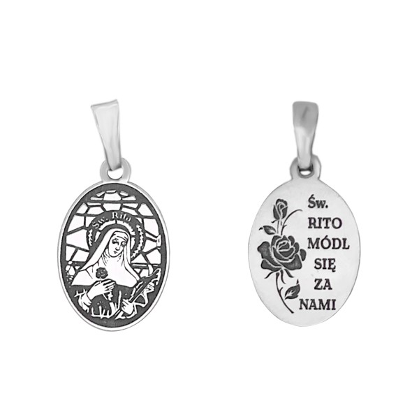 Medalik srebrny Ag 925 Święta Rita MDC001R