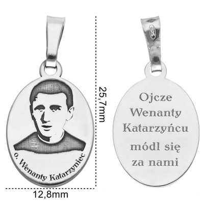 Srebrny medalik Ag 925 o. Katarzyniec MDC119R