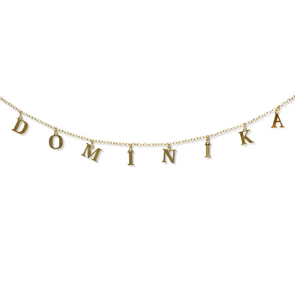 Naszyjnik celebrytka srebrny pozacany Dominika
