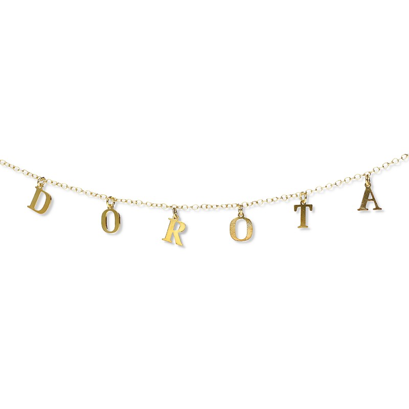 Naszyjnik celebrytka srebrny pozacany Dorota