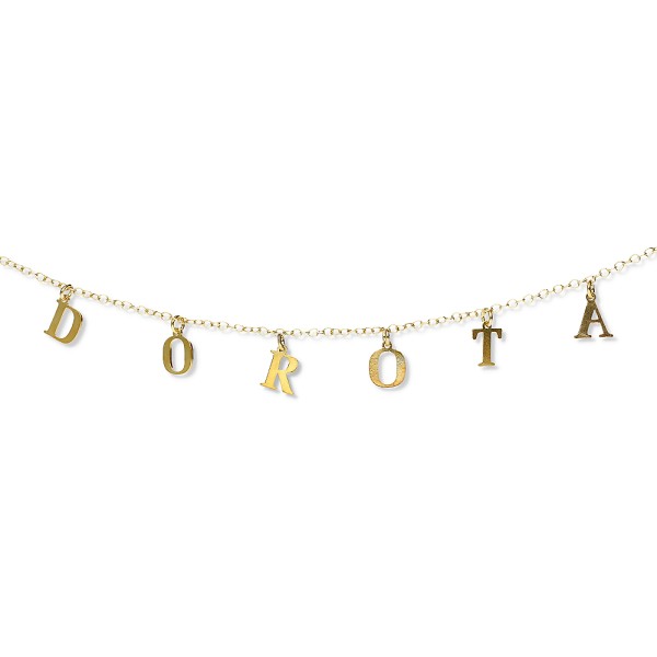 Naszyjnik celebrytka srebrny pozacany Dorota