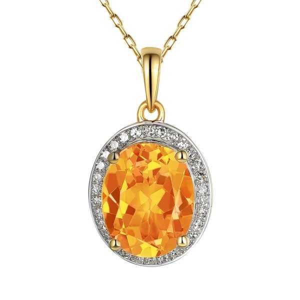 Zawieszka z cytrynem diamentami P62898Y