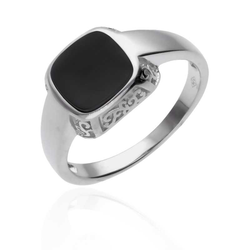 Srebrny sygnet Ag 925 rodowany S005