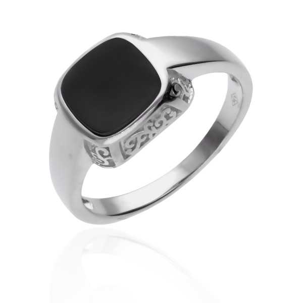 Srebrny sygnet Ag 925 rodowany S005