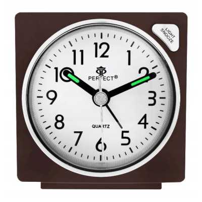 Budzik kwarcowy Perfect S271C brązowy