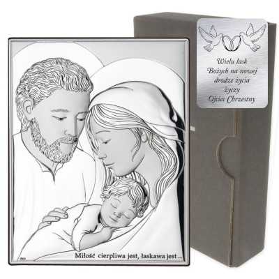 Obrazek Srebrny Święta Rodzina DS25/2X