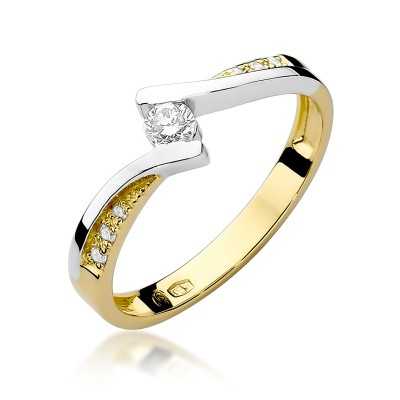 Pierścionek złoty z cyrkoniami Au 585