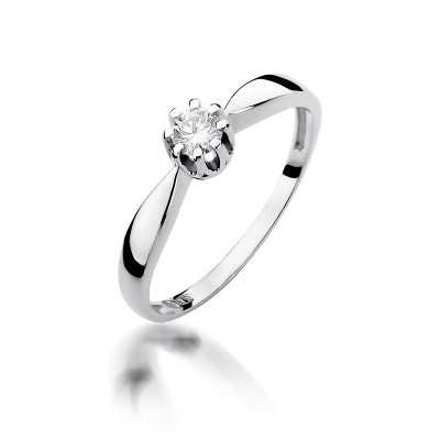 Pierścionek złoty Au 585 z naturalnym diamentem