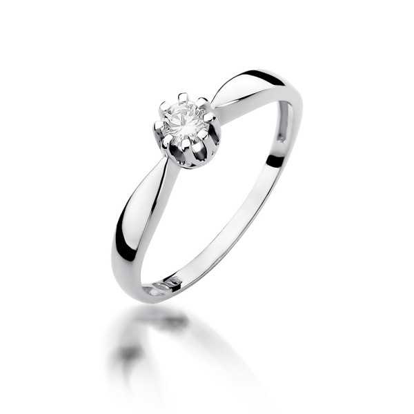 Pierścionek złoty Au 585 z naturalnym diamentem
