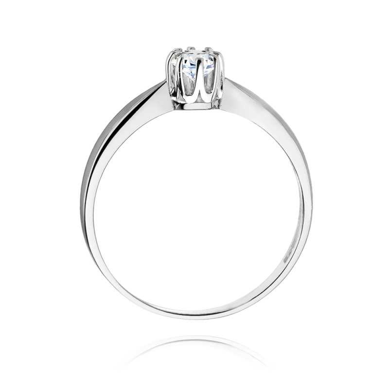 Pierścionek złoty Au 585 z naturalnym diamentem