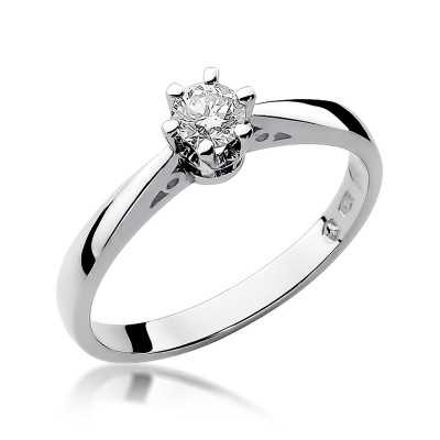 Pierścionek złoty Au 585 z brylantem 0.25ct