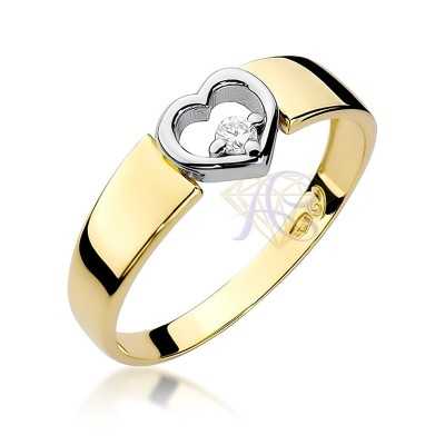 Pierścionek złoty z cyrkonią Au 585