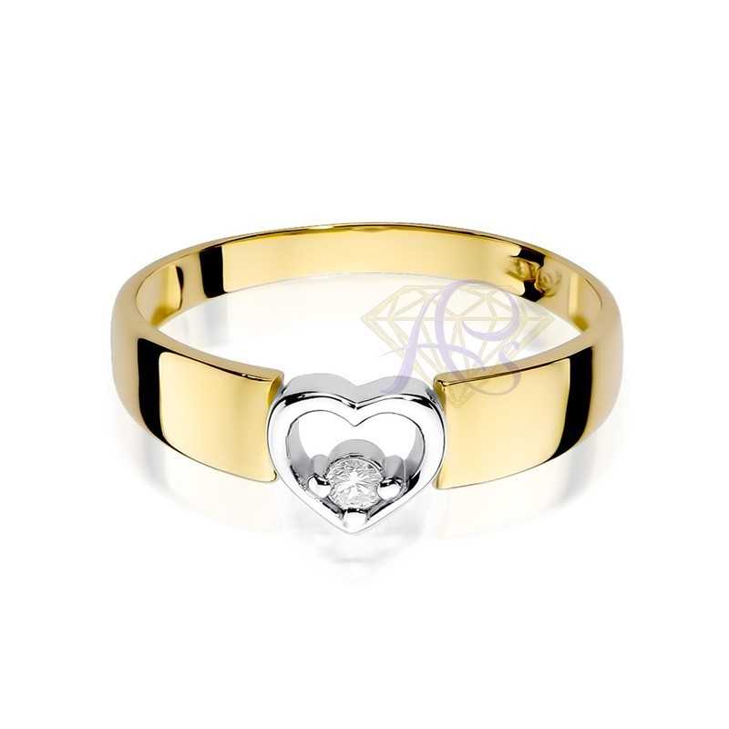 Pierścionek złoty z cyrkonią Au 585