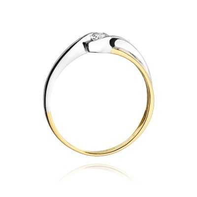 Pierścionek złoty Au 585 z diamentem