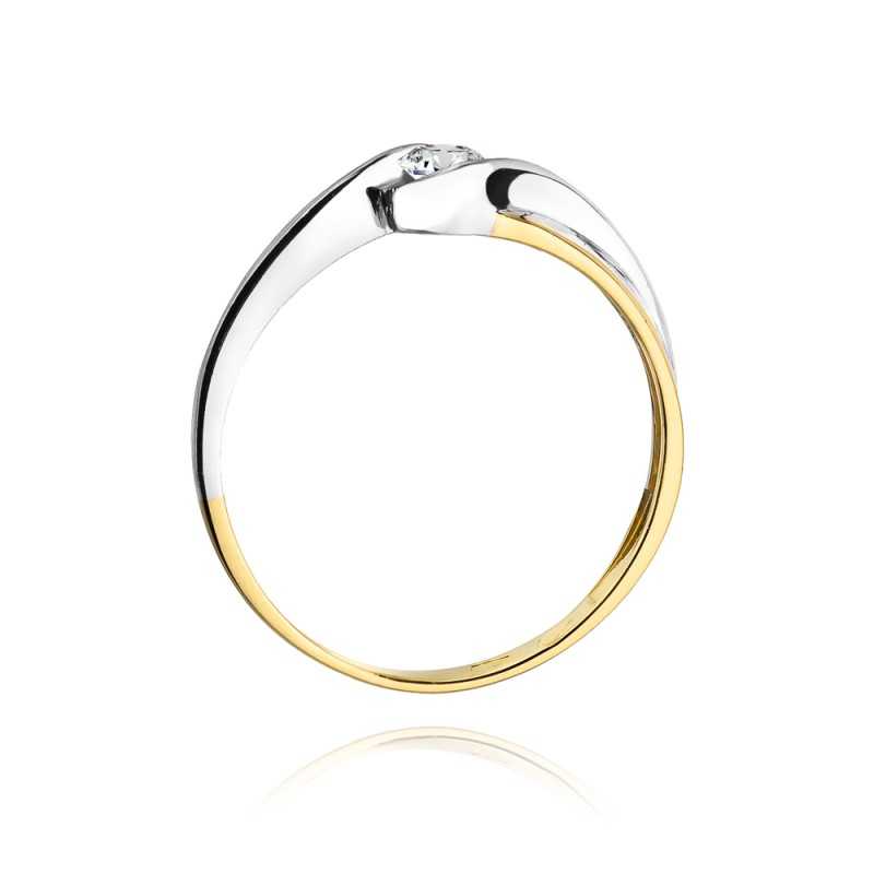 Pierścionek złoty Au 585 z diamentem