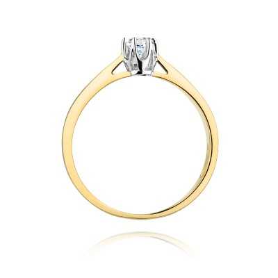 Pierścionek złoty Au 585 z diamentem