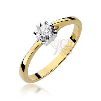 Pierścionek złoty z cyrkonią Au 585