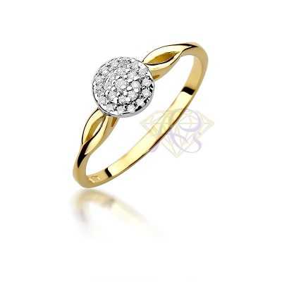 Pierścionek złoty Au 585 z cyrkoniami