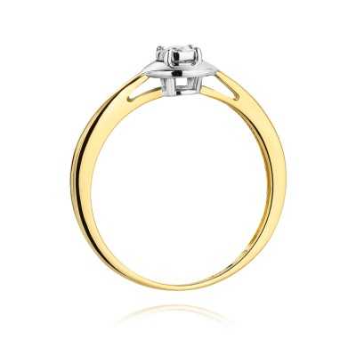 Pierścionek złoty Au 585 z diamentem 0.08ct