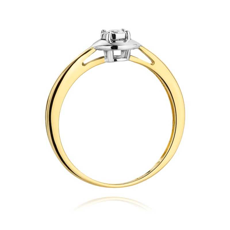 Pierścionek złoty Au 585 z diamentem 0.08ct