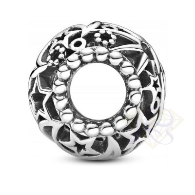 Charms srebrny Ag 925 Księżyc Gwiazdki ZC802