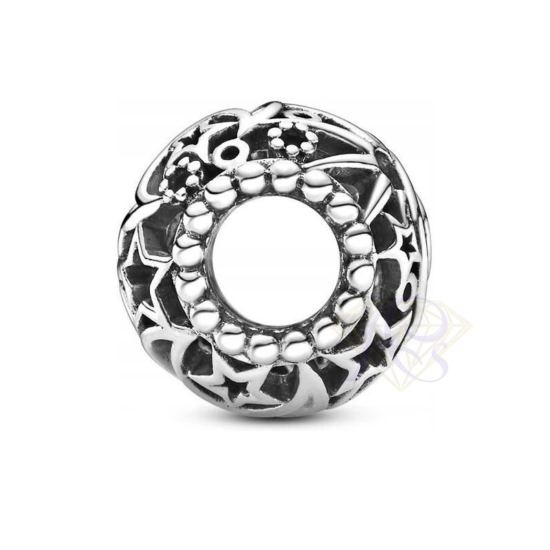Charms srebrny Ag 925 Księżyc Gwiazdki ZC802
