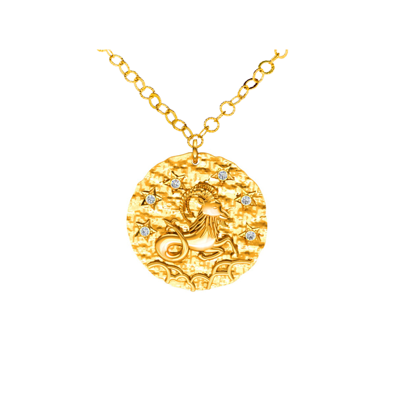 Srebrny naszyjnik znak zodiaku Koziorożec ZZ5207K_