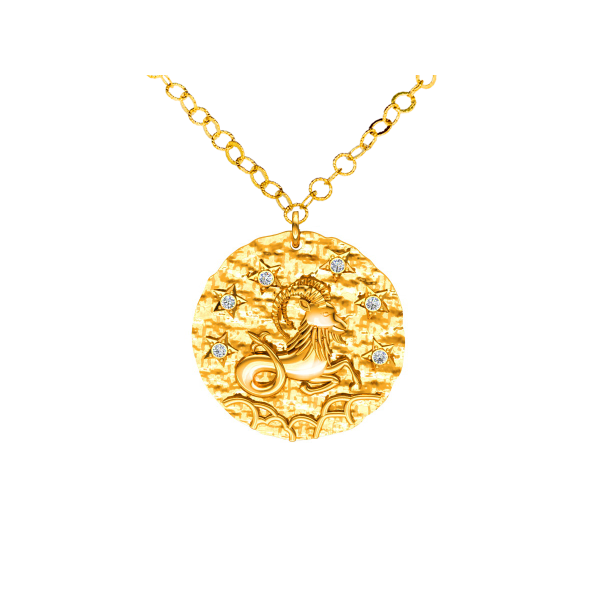 Srebrny naszyjnik znak zodiaku Koziorożec ZZ5207K_