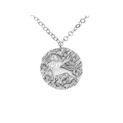 Srebrny naszyjnik znak zodiaku Lew ZZ5207L