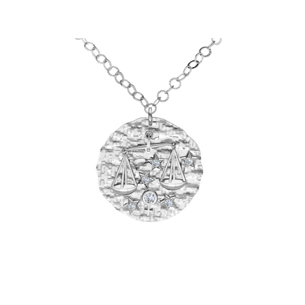 Srebrny naszyjnik znak zodiaku Waga ZZ5207WA