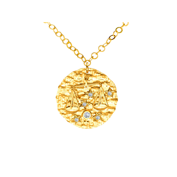 Srebrny naszyjnik znak zodiaku Waga ZZ5207WA_2