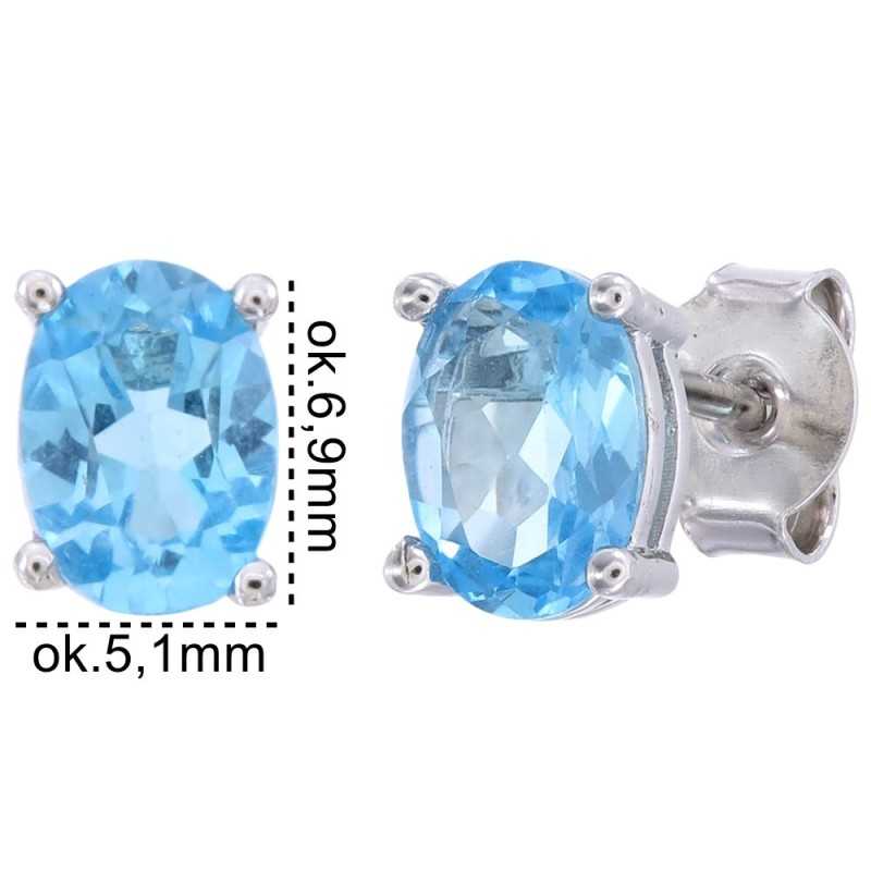 Kolczyki Ag 925 Topaz swiss blue NA2116-E-SBT-WP