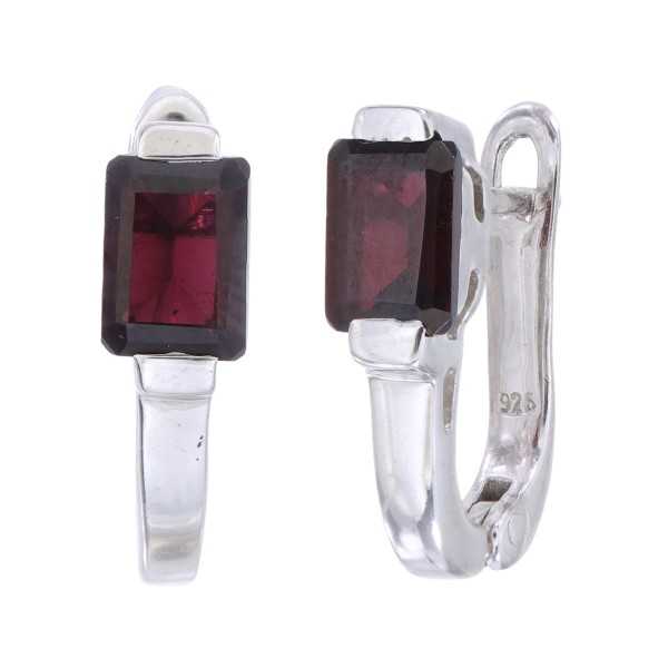 Kolczyki Ag 925 Bordowy Granat 485-E-GA-WP