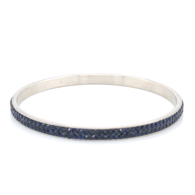Bransoleta stalowa granatowa z cyrkoniami BSZ120DB