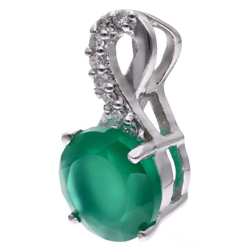 Zawieszka Ag 925 Agat z diamentem CVD-3441-P-AG