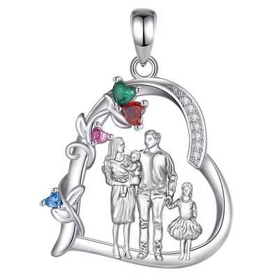 Srebrna zawieszka Ag 925 Serce rodzina IM0290724PR