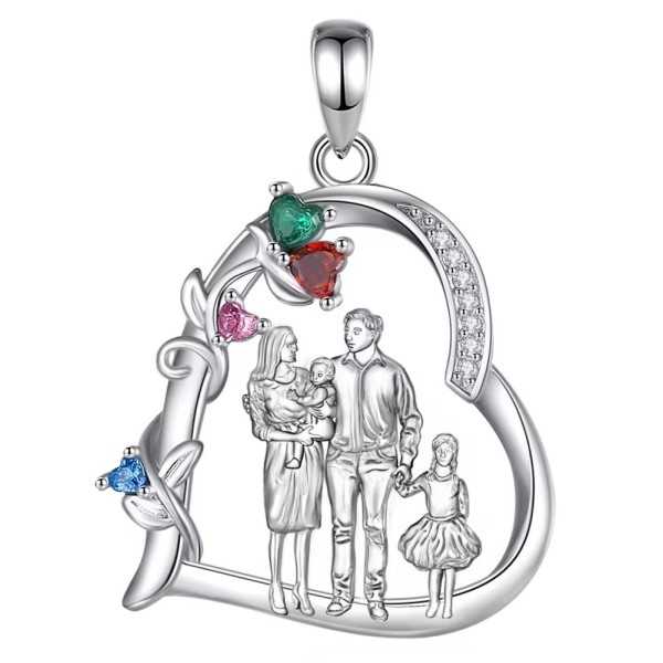 Srebrna zawieszka Ag 925 Serce rodzina IM0290724PR