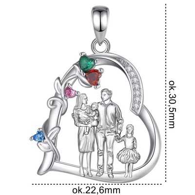 Srebrna zawieszka Ag 925 Serce rodzina IM0290724PR