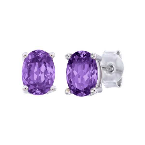 Kolczyki Ag 925 Fioletowy Ametyst NA2116-E-AM-WP