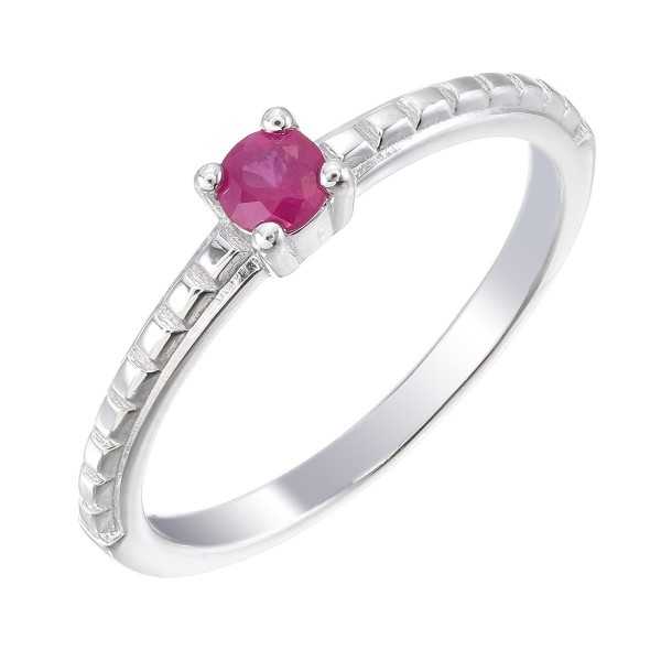 Pierścionek Ag 925 Różowy Rubin NA2235-R-MORU-WP