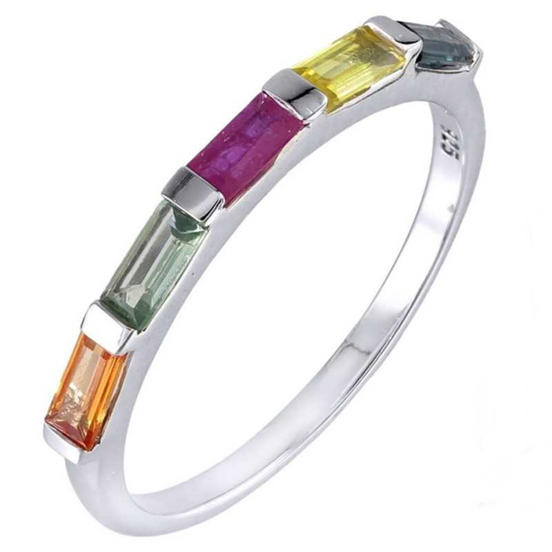 Pierścionek Ag925 Szafir Multicolor NA2297-R-MU-WP