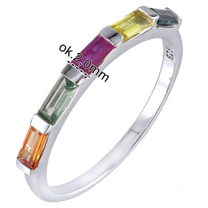 Pierścionek Ag925 Szafir Multicolor NA2297-R-MU-WP