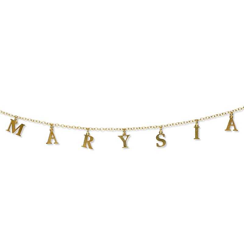 Naszyjnik celebrytka srebrny pozacany Marysia