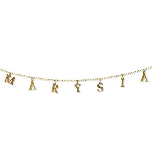 Naszyjnik celebrytka srebrny pozacany Marysia