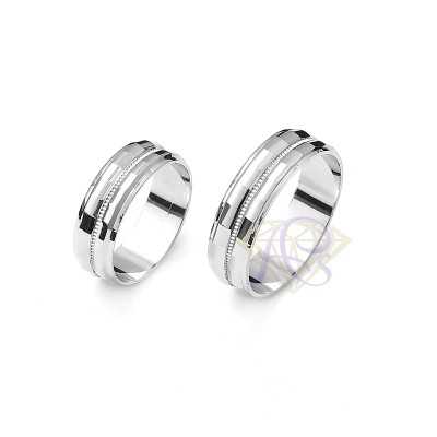 Obrączka srebrna rodowana OBR/009