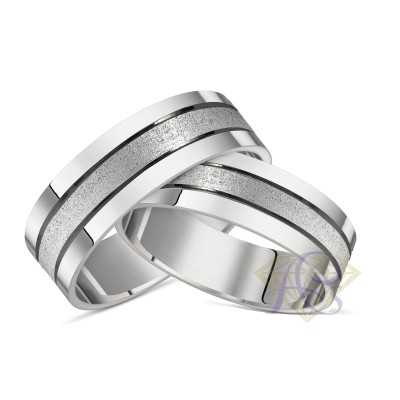 Obrączka srebrna rodowana Ag 925 OBR016