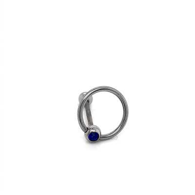 Sztanga ze stali - kuleczka, obręcz i cyrkonia