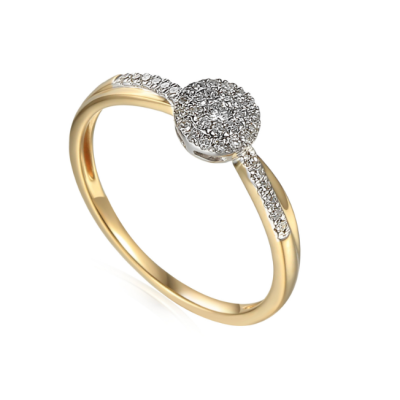 Pierścionek z diamentami Au585